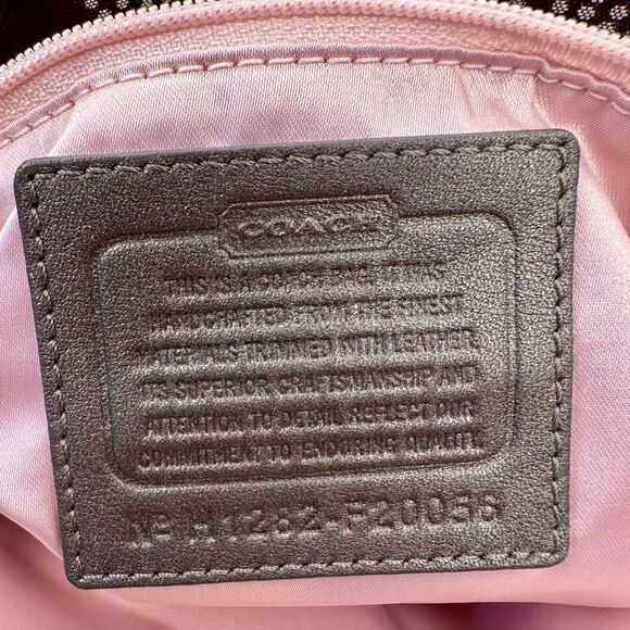 COACH Ashley H1282-F20056 Bronze Brown Dotted Op Art Gathered Satchel Tote Bag - Picture 6 of 13